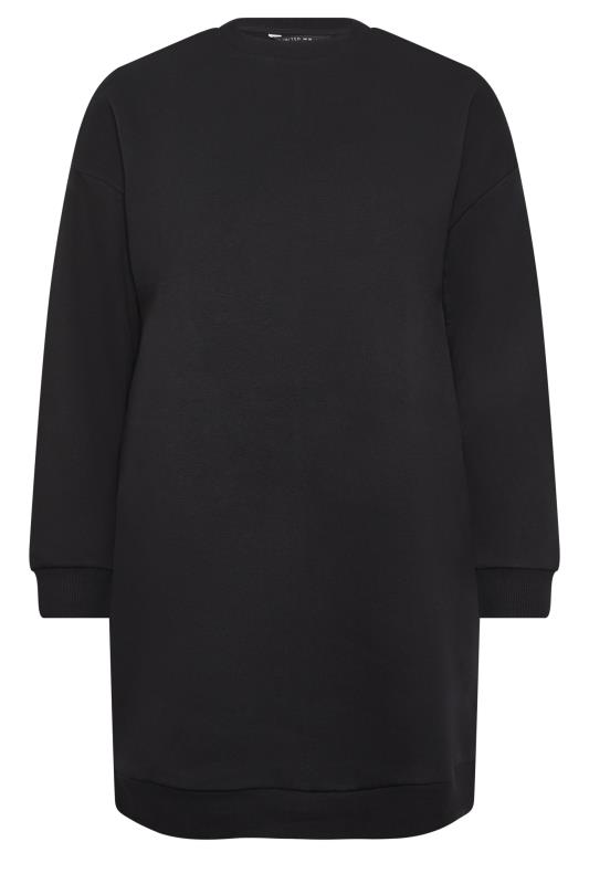 YOURS Plus Size Black Sweatshirt Dress | Yours Clothing 5
