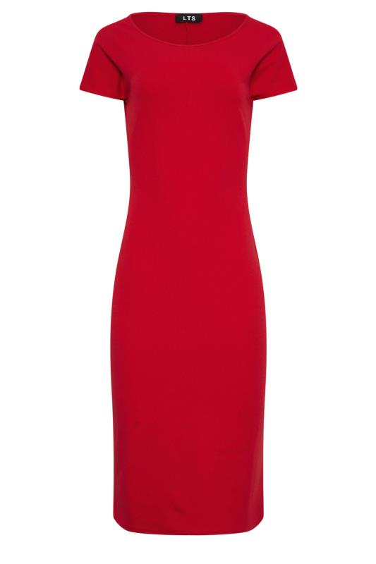 LTS Tall Women's Red Scoop Neck Midi Dress | Long Tall Sally 5
