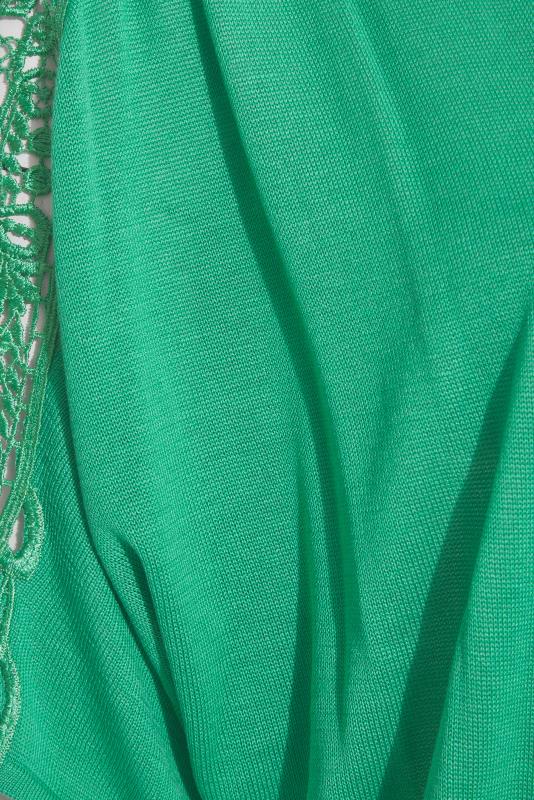 Plus Size Green Lace Sleeve Kimono Cardigan | Yours Clothing  5