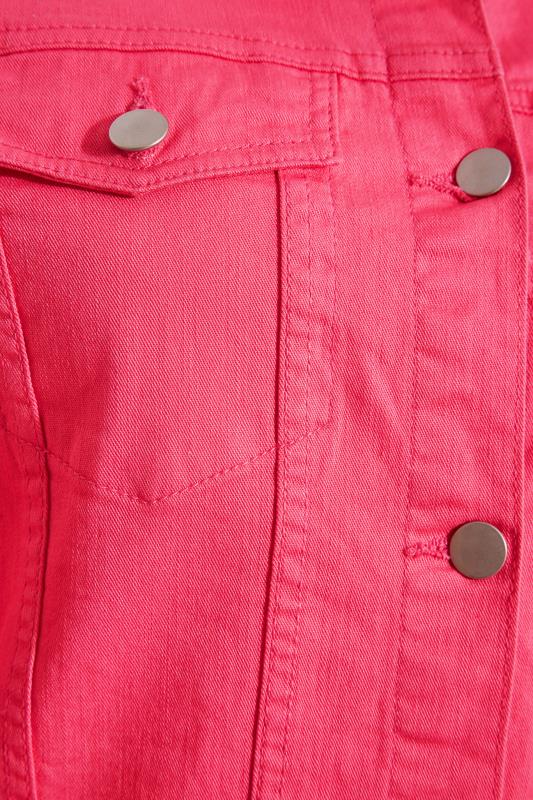 LTS Tall Hot Pink Denim Jacket 7