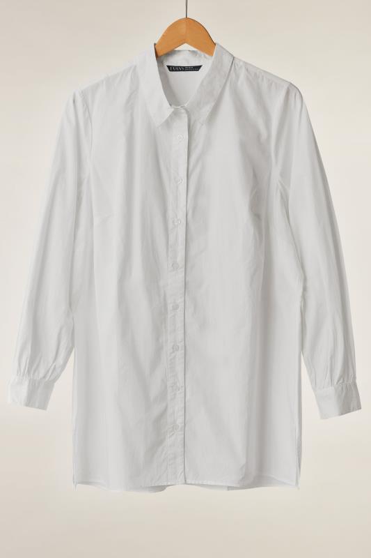 EVANS Plus Size White Poplin Shirt | Evans 8