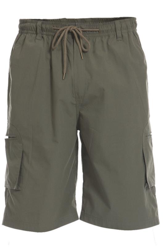 D555 Big & Tall Khaki Green Cargo Shorts 4