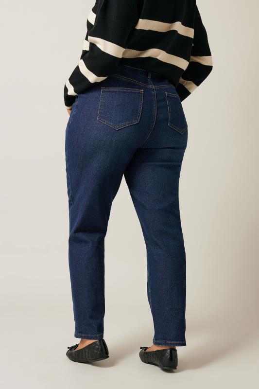 EVANS Plus Size Indigo Blue Denim Mom Jeans | Evans 3