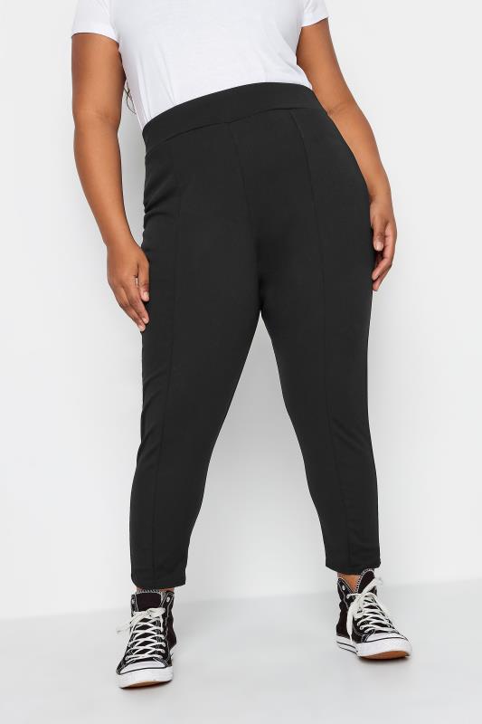  Grande Taille YOURS Curve Black Stretch Tapered Trousers