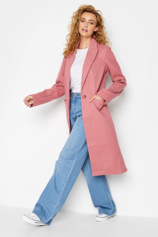 Tall  LTS Tall Blush Pink Midi Formal Coat