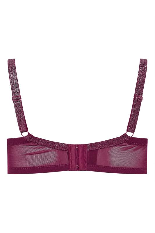 M&Co 2 PACK Burgundy Red & Black Satin T-Shirt Bra | M&Co 9