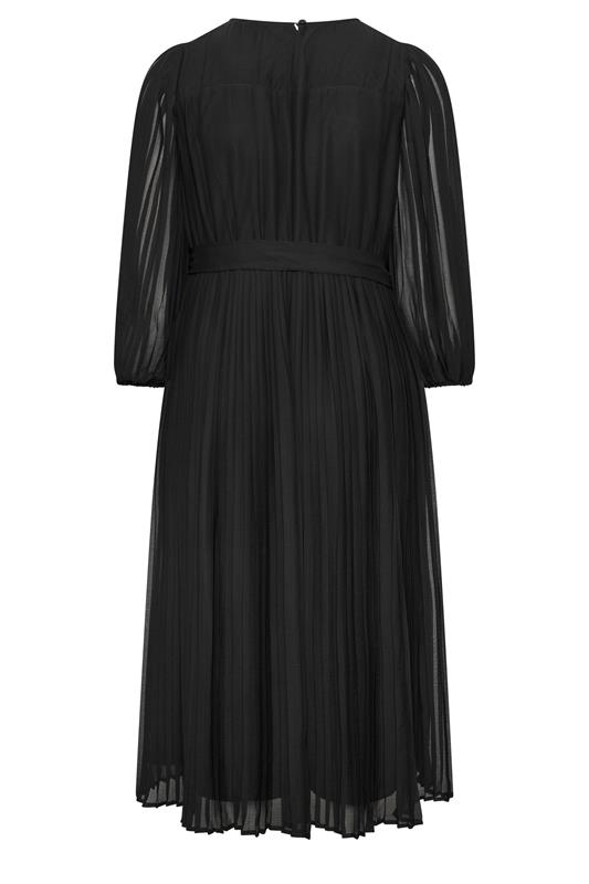 black pleated long sleeve dress Yours London Women's Plus Size Size 22-24 Width:WIDE