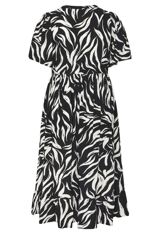 YOURS Plus Size Black Zebra Print Maxi Dress | Yours Clothing 6