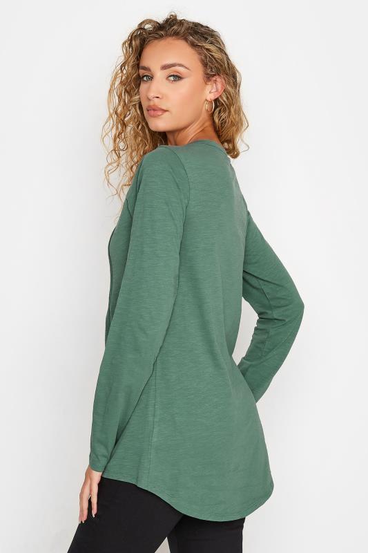 LTS MADE FOR GOOD Tall Long Sleeve Sage Green Top 3