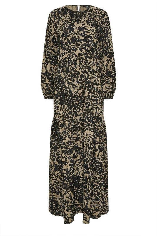 LTS Tall Women's Black Abstract Tie Waist Maxi Dress | Long Tall Sally 5