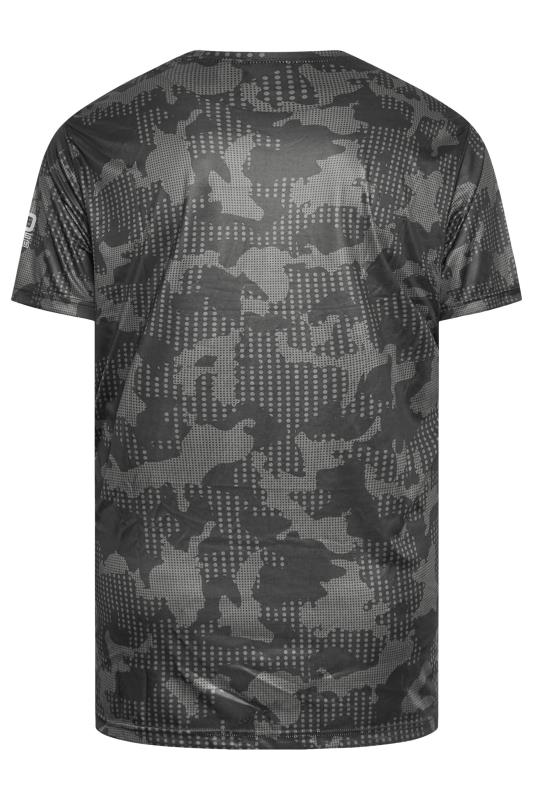 D555 Big & Tall Black Camo Print Dry Wear T-Shirt | Bad Rhino 4