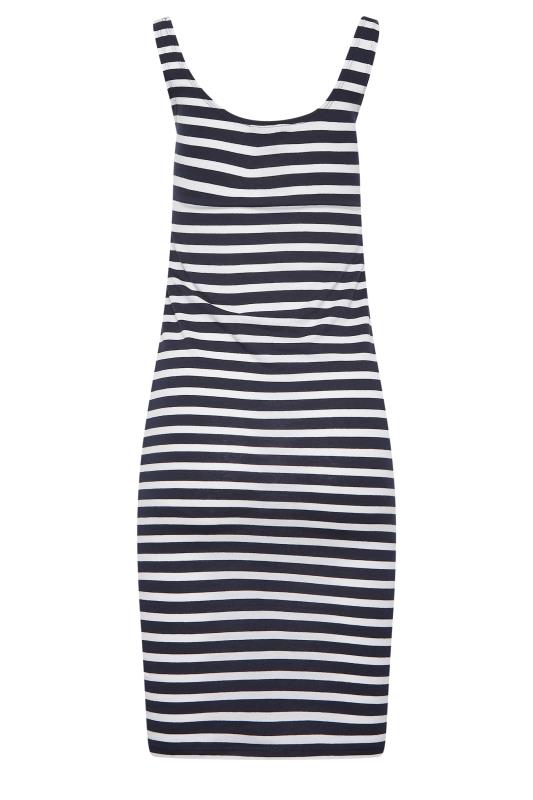 LTS Tall Women's Navy Blue Stripe Print Tank Dress | Long Tall Sally 7