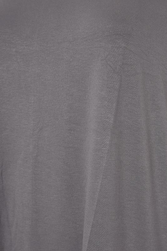 Curve Grey Dipped Hem Short Sleeved T-Shirt 4