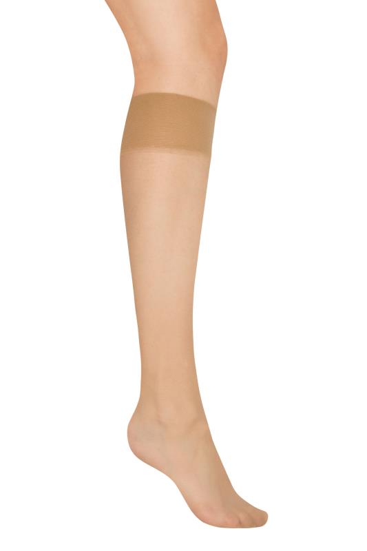 Tall Nude 3 PACK Knee High 15 Denier Tights 2