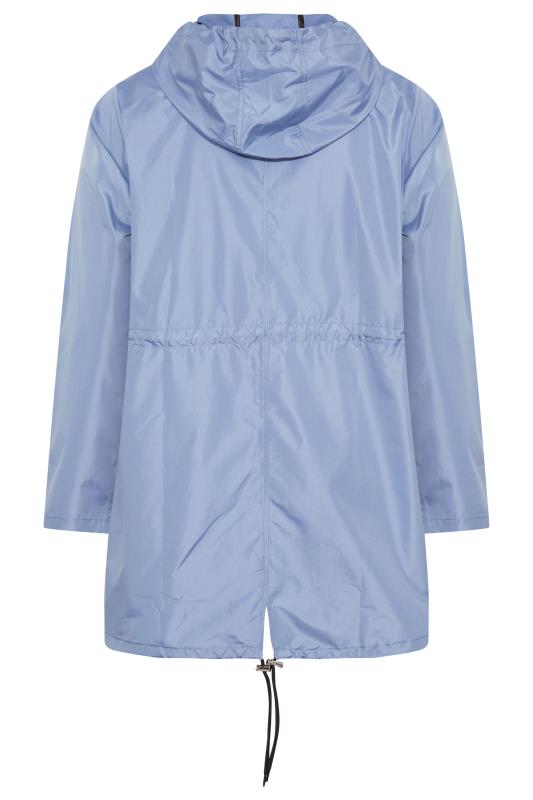 Plus Size Blue Pocket Parka | Yours Clothing 8