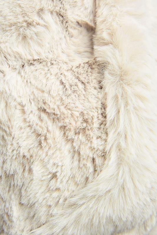 Cream Faux Fur Scarf | Yours Clothing 4