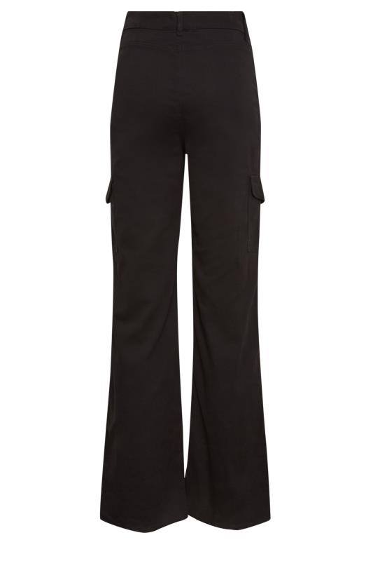 LTS Tall Black Utility Cargo Trousers | Long Tall Sally  7
