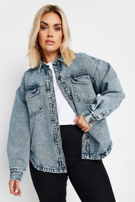 Denim shacket women's best sale