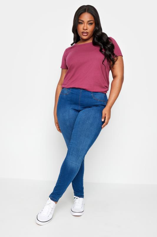 YOURS 3 PACK Plus Size Blue & Pink T-Shirts | Yours Clothing 5