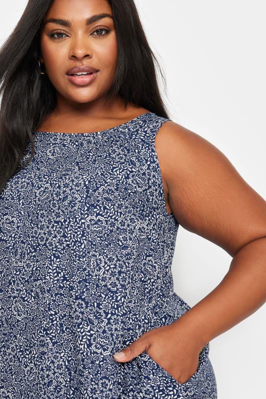 YOURS Plus Size Navy Blue Paisley Print Swing Dress | Yours Clothing 4