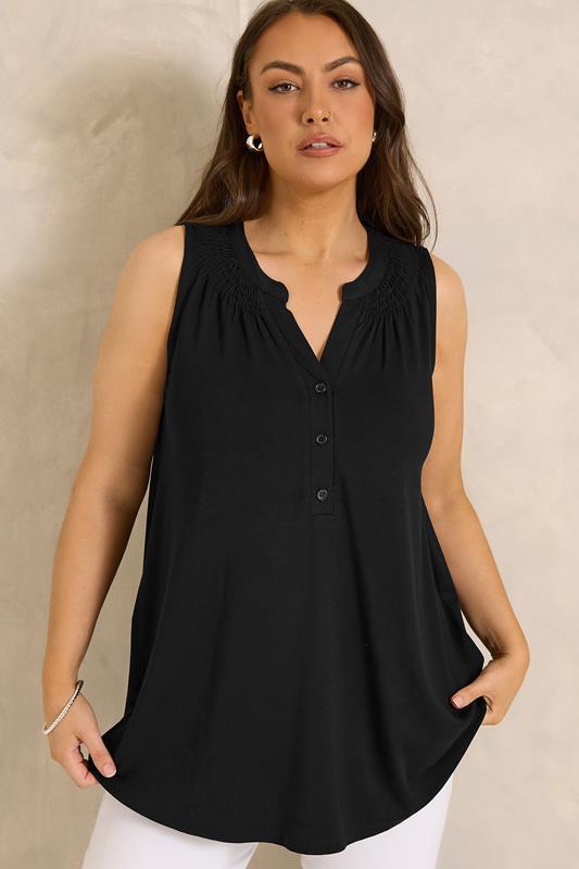  EVANS Curve Black Sleeveless Stretch Top