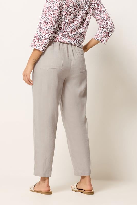 M&Co Petite Natural Brown Linen Joggers | M&Co 2