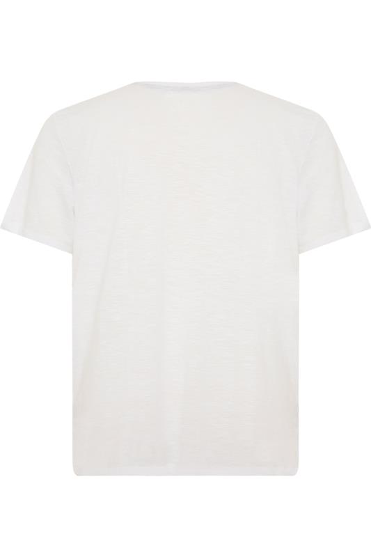 JACK & JONES Big & Tall White Marl Logo Crew Neck T-Shirt_BK.jpg