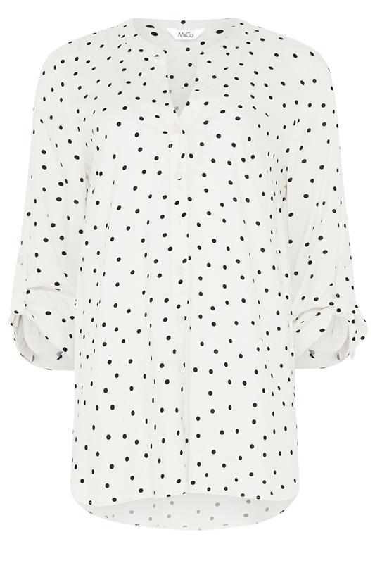 M&Co White & Black Polka Dot Shirt | M&Co 5
