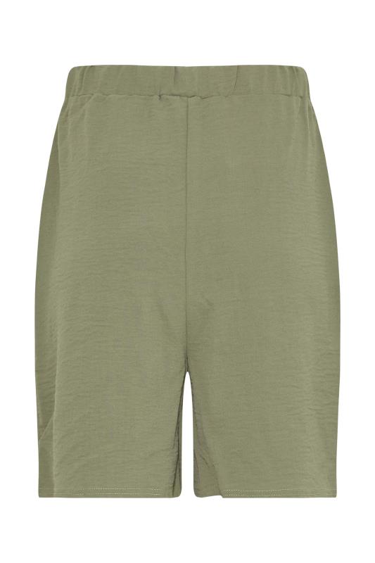 LTS Tall Khaki Green Textured Shorts 6