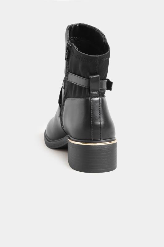 LTS Black & Gold Hardware Chelsea Boots In Standard D Fit | Long Tall Sally 4