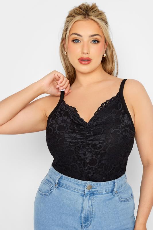 Plus Size LIMITED COLLECTION Black Lace Bodysuit | Yours Clothing 1