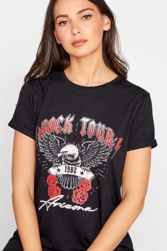 LTS Tall Black 'Rock Tour' Eagle Print T-Shirt 4