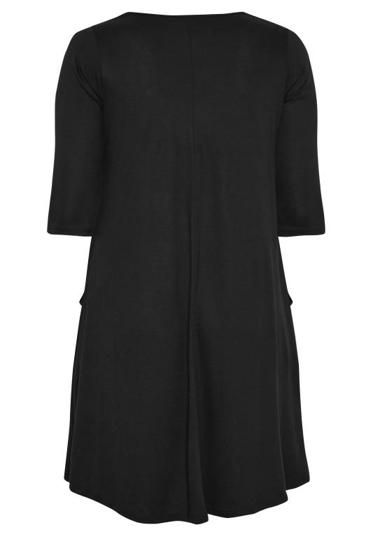 YOURS Plus Size Black Pocket Dress | Yours Clothing 8