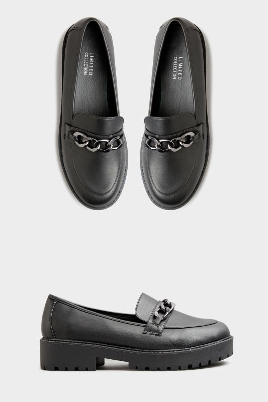 LIMITED COLLECTION Black Chunky Loafers In Wide E Fit & Extra Wide Fit | Yours Clothing 2