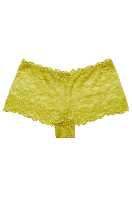 Plus Size  Evans Yellow Lace Brief Shorts