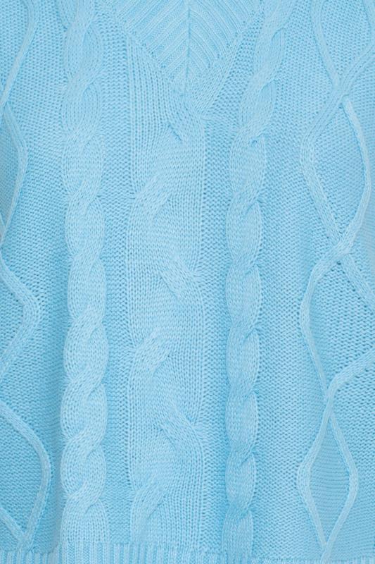 Plus Size Blue Cable Knit Sweater Vest Top | Yours Clothing 5