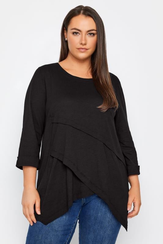 Evans Black Layered Asymmetrical Top 1