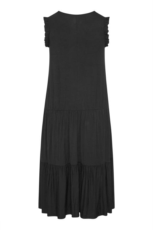 LIMITED COLLECTION Curve Black Frill Sleeve Smock Maxi Dress_Y.jpg