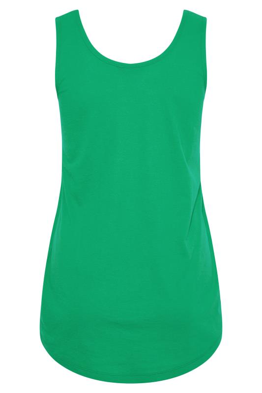 Plus Size Emerald Green Basic Vest Top | Yours Clothing 5