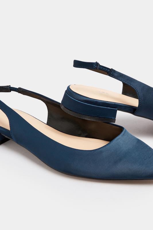 LTS Tall Navy Blue Slingback Point Pumps In Standard Fit | Long Tall Sally  6
