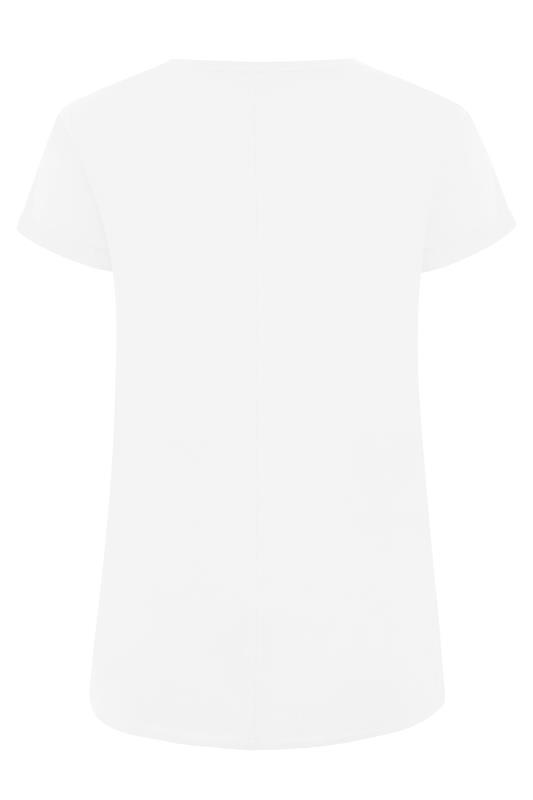 YOURS FOR GOOD White Topstitch Short Sleeve T-Shirt_BK.jpg