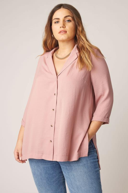 THE LIMITED EDIT Pink Open Collar Blouse_A.jpg