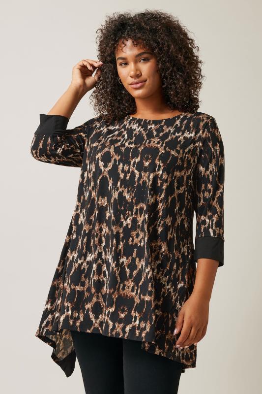 thumbnail image 2 of Black Friday Deals 2025 LARACE 3/4 Sleeve Shirts For Women Plus Size Tunic Dressy Top Loose Fit Flare T-Shirt Pink 3X 2 of 9