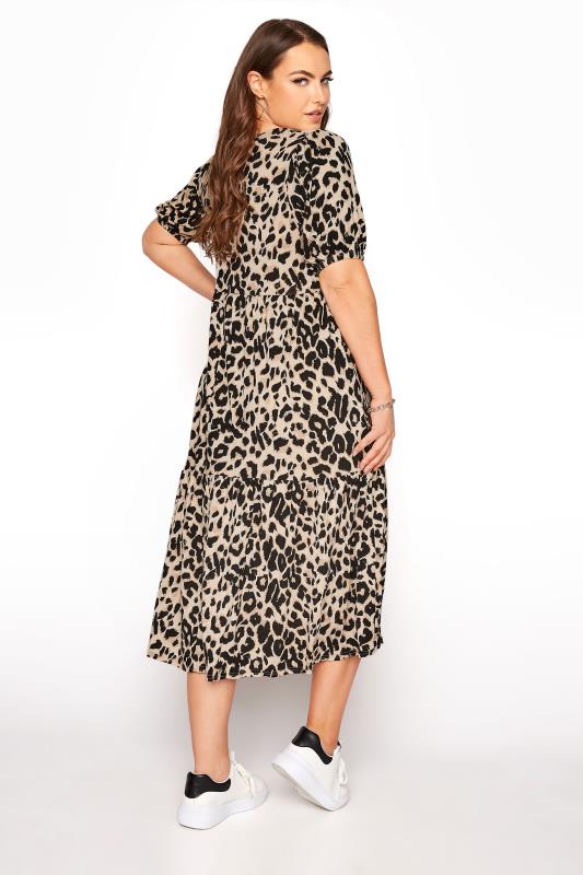 Curve Natural Brown Leopard Print Puff Sleeve Maxi Dress_C.jpg