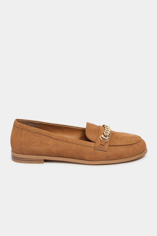 LTS Tan Brown Chain Loafers In Standard Fit | Yours Clothing 3