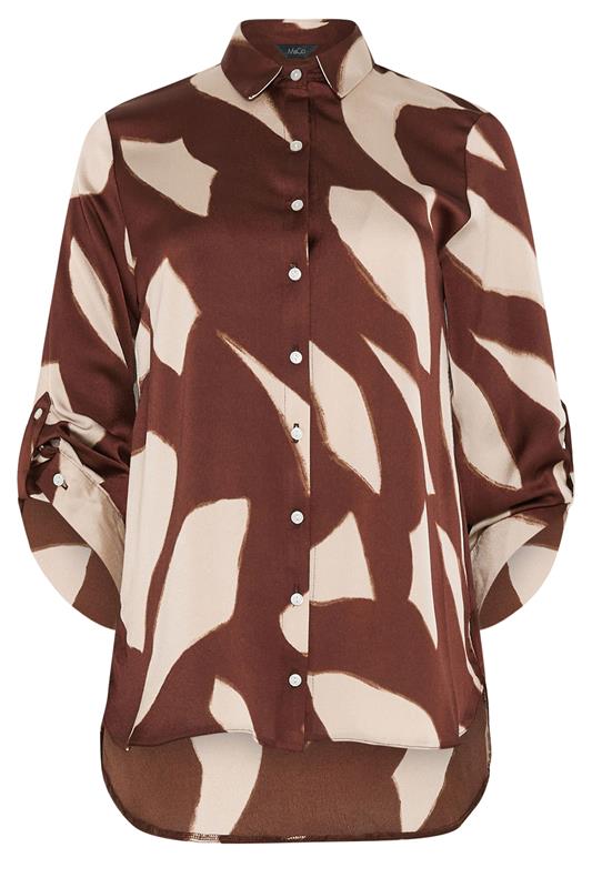 M&Co Brown Abstract Print Shirt | M&Co 5