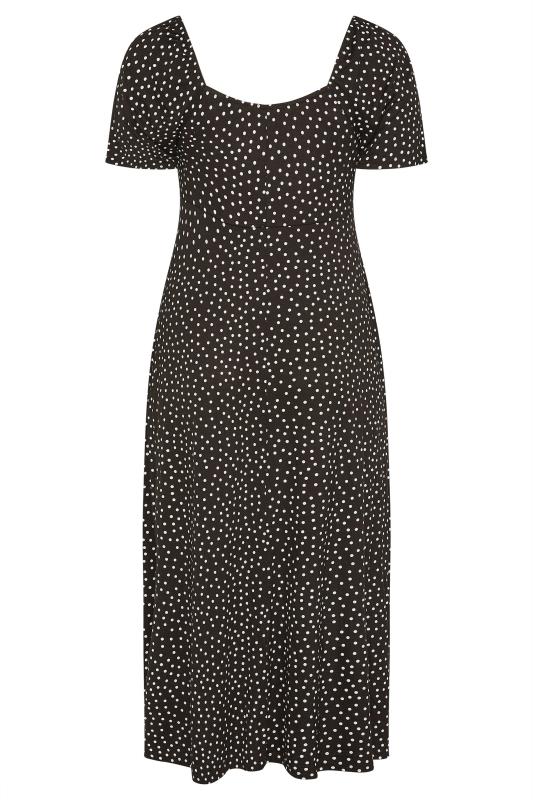 LIMITED COLLECTION Curve Black Spot Print Maxi Dress 7