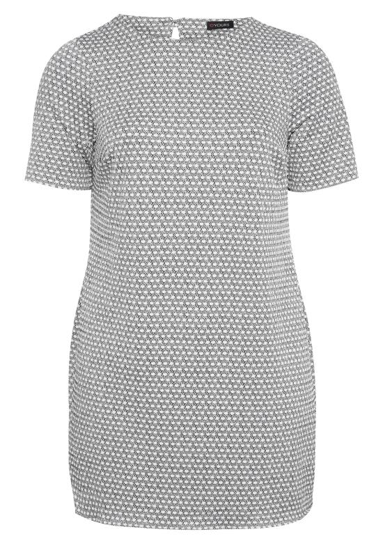 Curve Grey Spot Print Tunic Dress_F.jpg