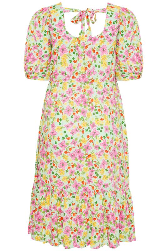 LIMITED COLLECTION Curve Mint Green Floral Midaxi Dress 7