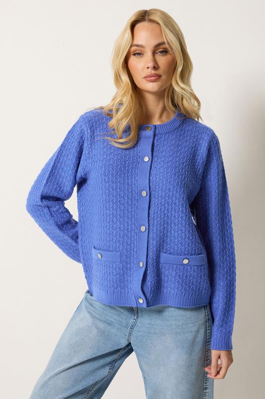 M&Co Cobalt Blue Button Up Cardigan | M&Co 1